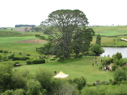 View from Bag End over the Party Tree and Field
