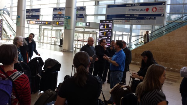 Gathering in Tel Aviv Airport.
