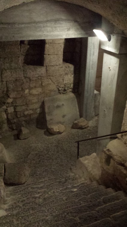 The Byzantine section meets the Crusader section of the site