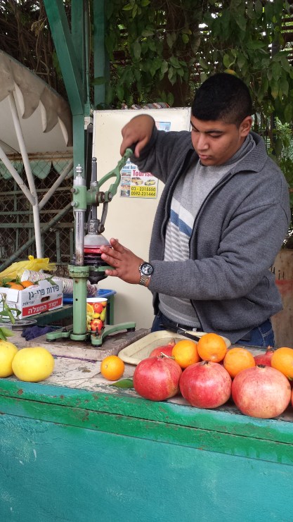 Freshly squeezed pomegranate juice made from some of the largest pomegranates I've ever seen!