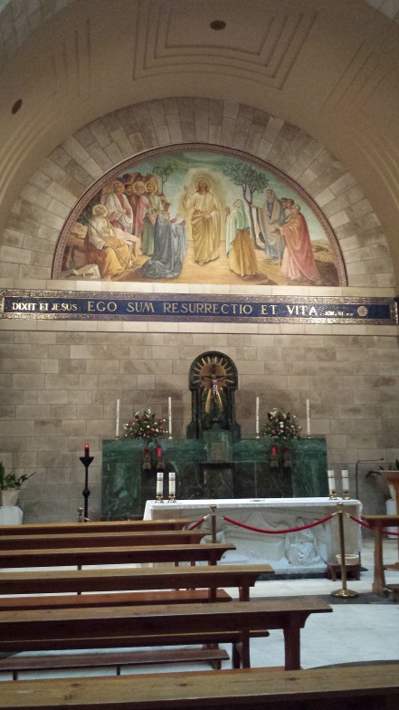Inside the Church of Lazaras, Bethany.