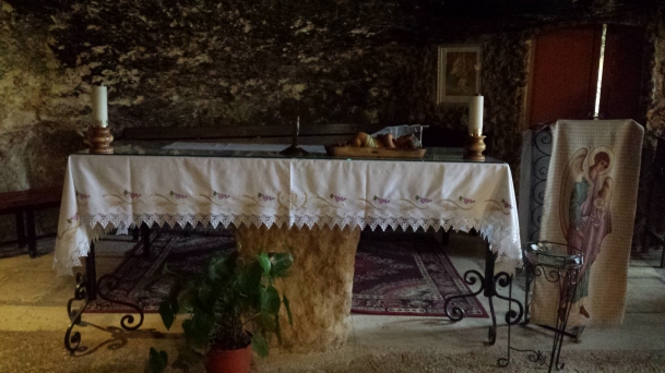 Altar in the Shepherd's Field cave home church.