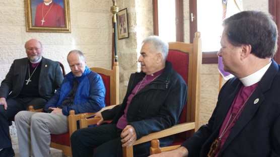 During our meeting with Bishop Sulheil.