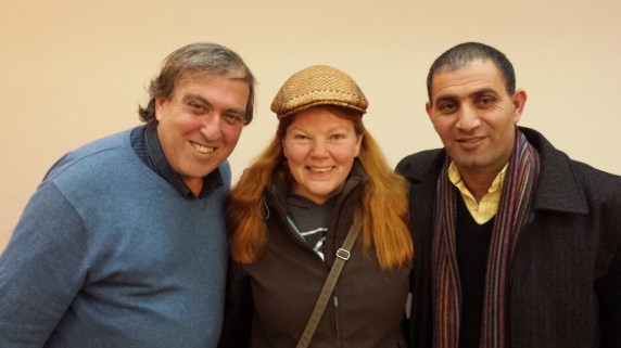 Rachel with Rami and Khaled