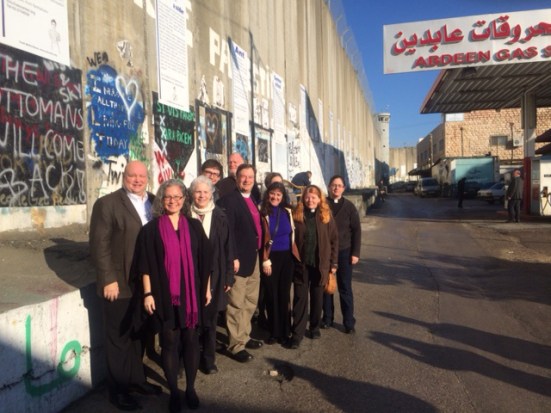 The group from the Diocese of Olympia at the wall.